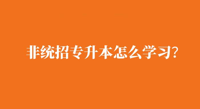 非統(tǒng)招專(zhuān)升本是怎么學(xué)習(xí)的？