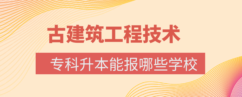 古建筑工程技術(shù)?？粕灸軋?bào)哪些學(xué)校