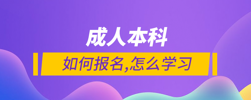 成人本科怎么學