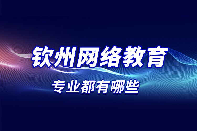 欽州網(wǎng)絡(luò)教育專業(yè)都有哪些？