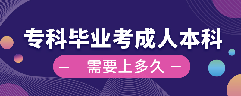?？飘厴I(yè)考成人本科需要上多久