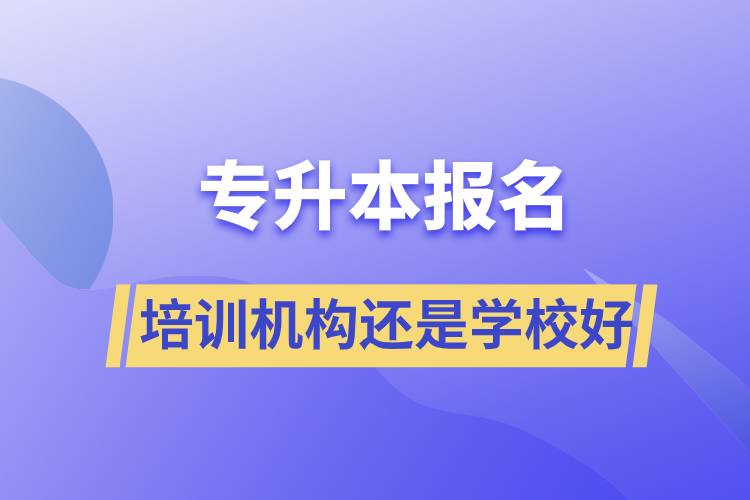 專升本培訓機構報名好還是學校好