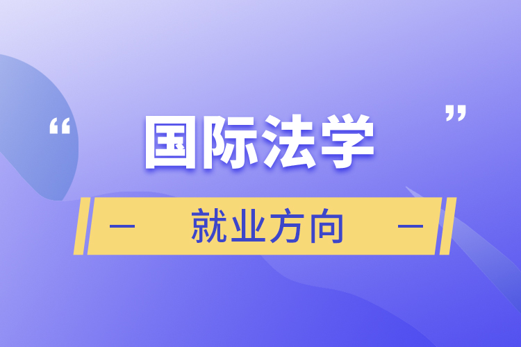 國際法學(xué)就業(yè)方向