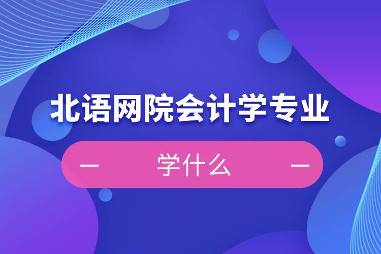 北語網(wǎng)院會計(jì)學(xué)專業(yè)學(xué)什么