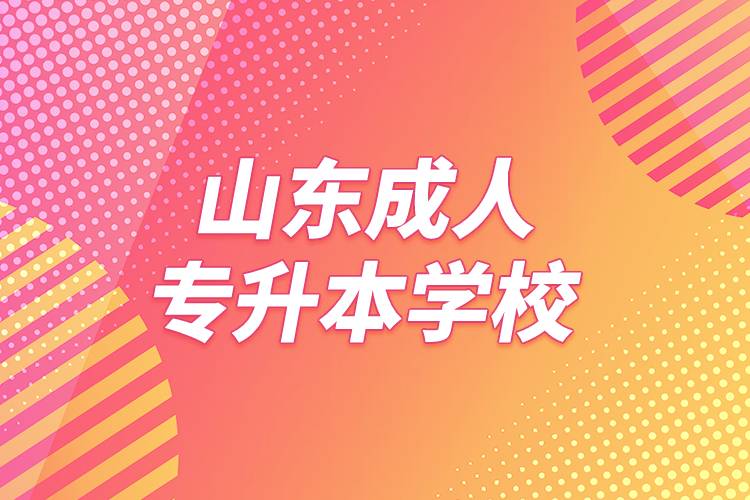 山東成人專(zhuān)升本學(xué)校
