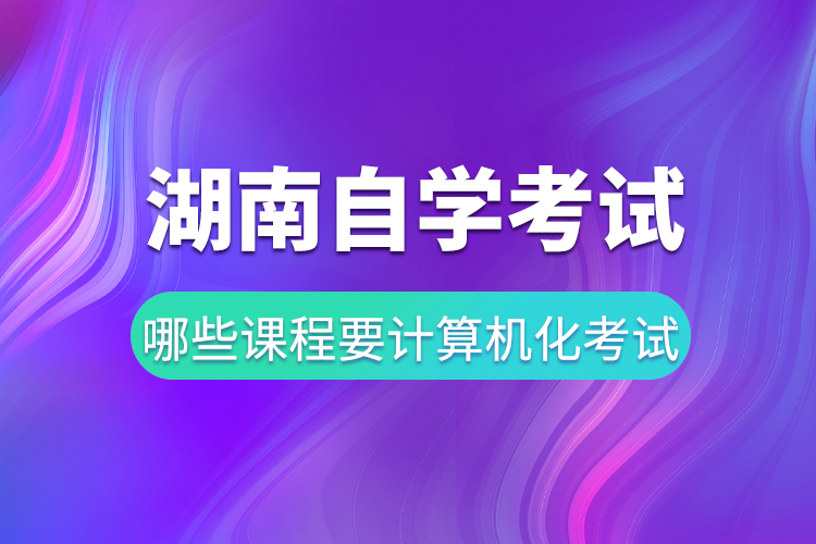 湖南自學(xué)考試哪些課程要計算機化考試