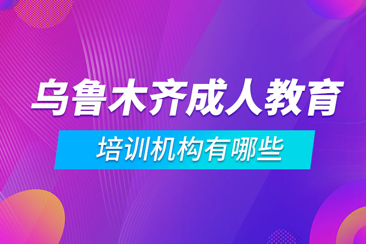 烏魯木齊成人教育培訓機構(gòu)有哪些