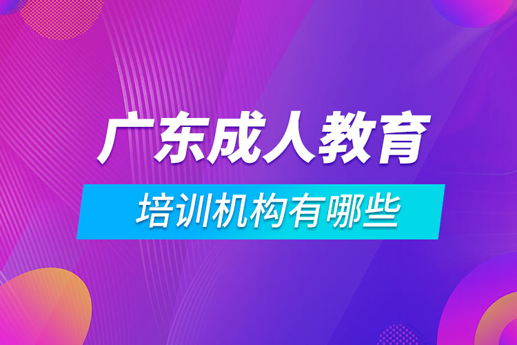 廣東成人教育培訓(xùn)機(jī)構(gòu)有哪些