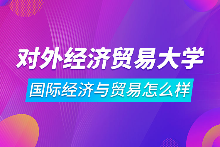 對外經(jīng)濟貿(mào)易大學國際經(jīng)濟與貿(mào)易專業(yè)怎么樣