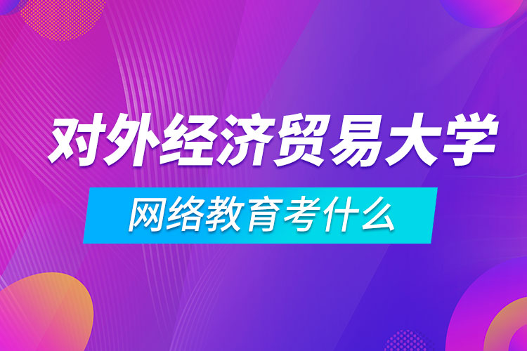 對外經(jīng)濟貿(mào)易大學(xué)網(wǎng)絡(luò)教育考什么