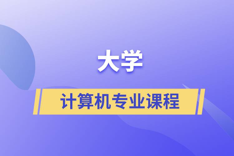 大學計算機專業(yè)課程