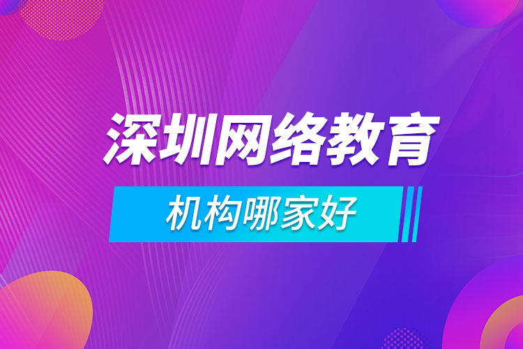深圳網(wǎng)絡教育機構哪家好