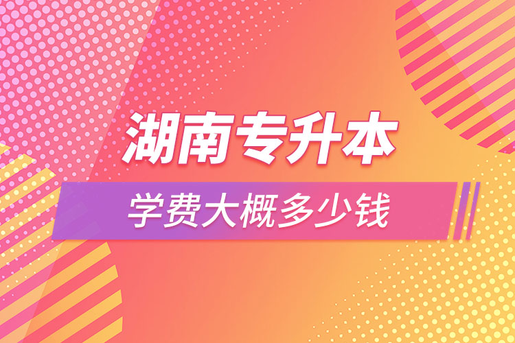 湖南專升本學(xué)費(fèi)大概多少錢一年？