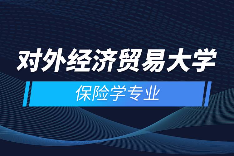 對外經濟貿易大學保險學專業(yè)