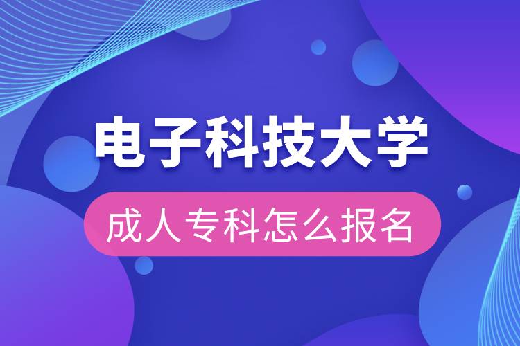 電子科技大學成人專科怎么報名
