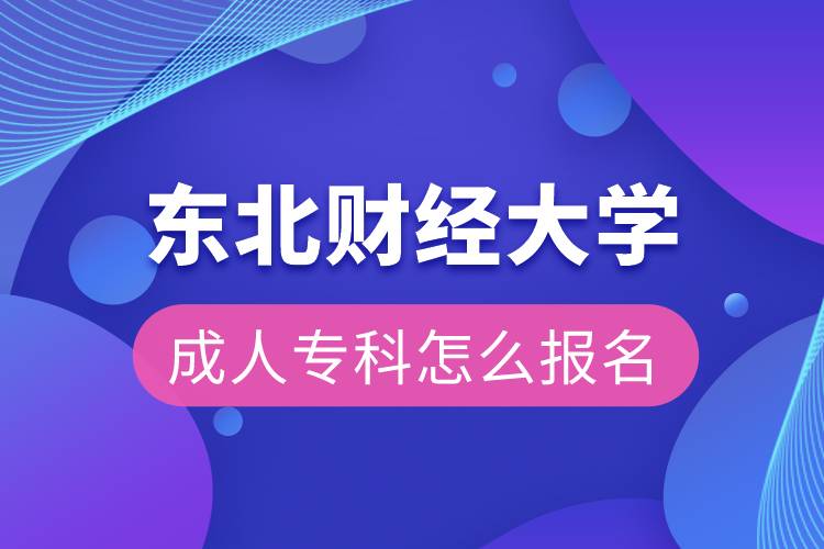 東北財(cái)經(jīng)大學(xué)成人?？圃趺磮?bào)名