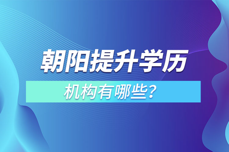 朝陽(yáng)提升學(xué)歷機(jī)構(gòu)有哪些？