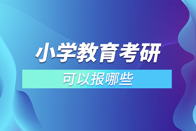 小學(xué)教育考研可以報哪些
