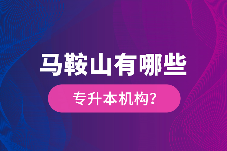 馬鞍山有哪些專升本機(jī)構(gòu)？