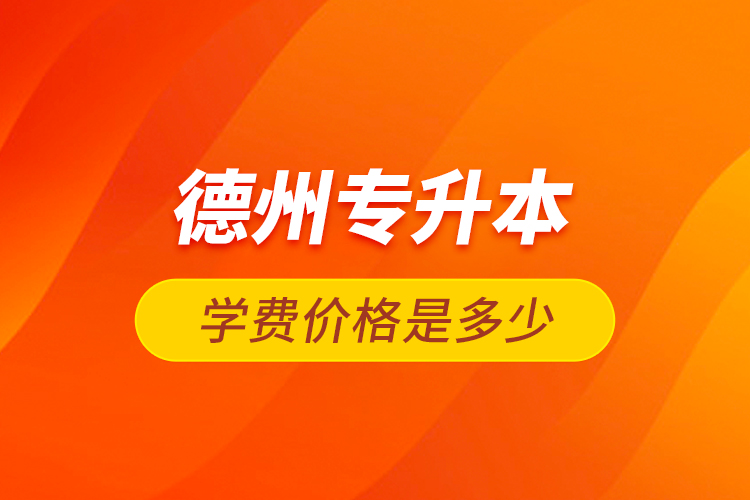 德州專升本學(xué)費價格是多少