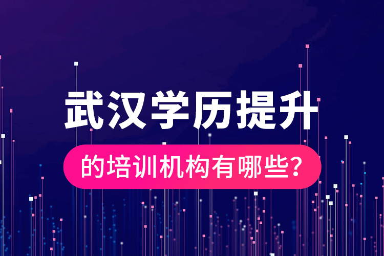 武漢學歷提升的培訓機構有哪些？