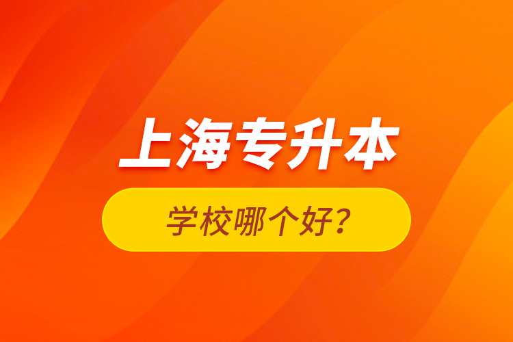 上海專升本學(xué)校哪個好？