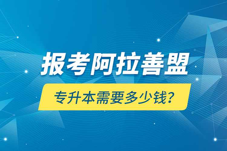 報(bào)考阿拉善盟專升本需要多少錢？