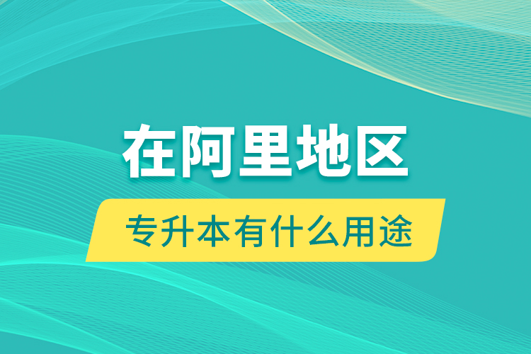 在阿里地區(qū)專升本有什么用途？