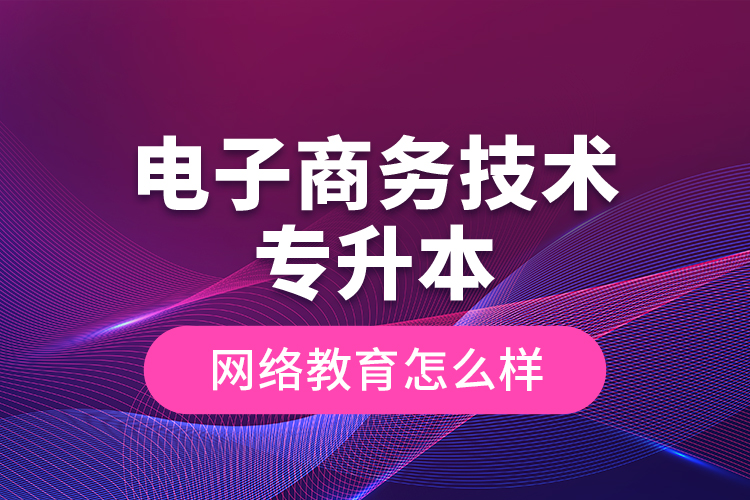 電子商務(wù)技術(shù)專(zhuān)升本網(wǎng)絡(luò)教育怎么樣？