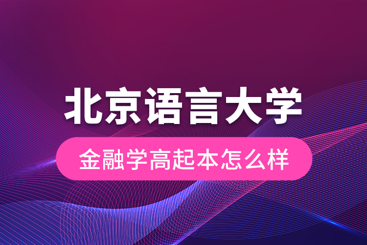 北京語言大學金融學高起本怎么樣？