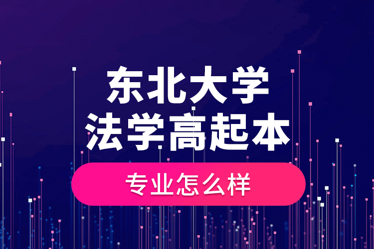 東北大學(xué)法學(xué)高起本專業(yè)怎么樣？