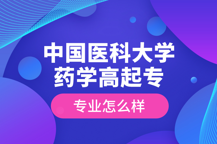 中國醫(yī)科大學(xué)藥學(xué)高起專專業(yè)怎么樣？