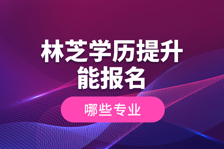 林芝學歷提升能報名哪些專業(yè)？