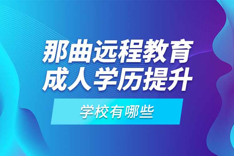 那曲遠程教育成人學歷提升學校有哪些？
