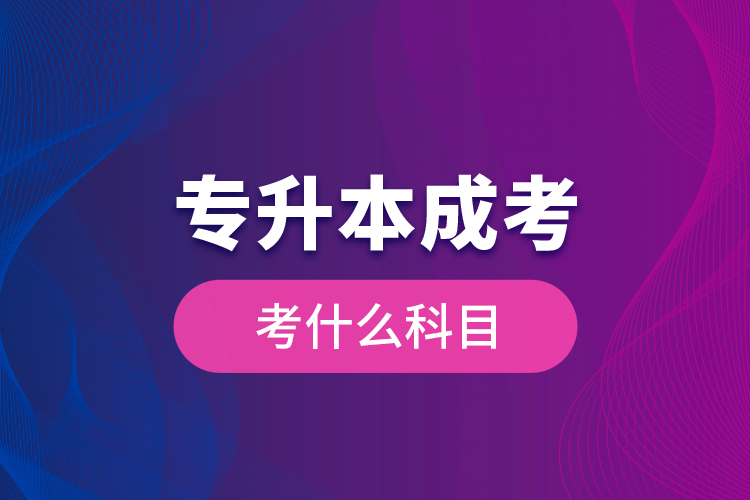 專升本成考考什么科目？